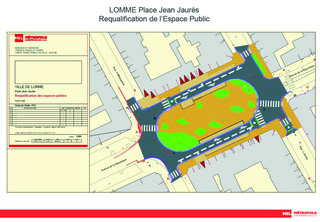 Place Jean Jaurès - Projet de requalification de l'espace public - MEL