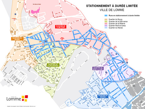 Carte - Zone de stationnement à durée limitée - LOMME - V03 copie