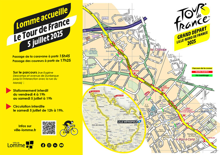 Parcours tour de France-Lomme bd